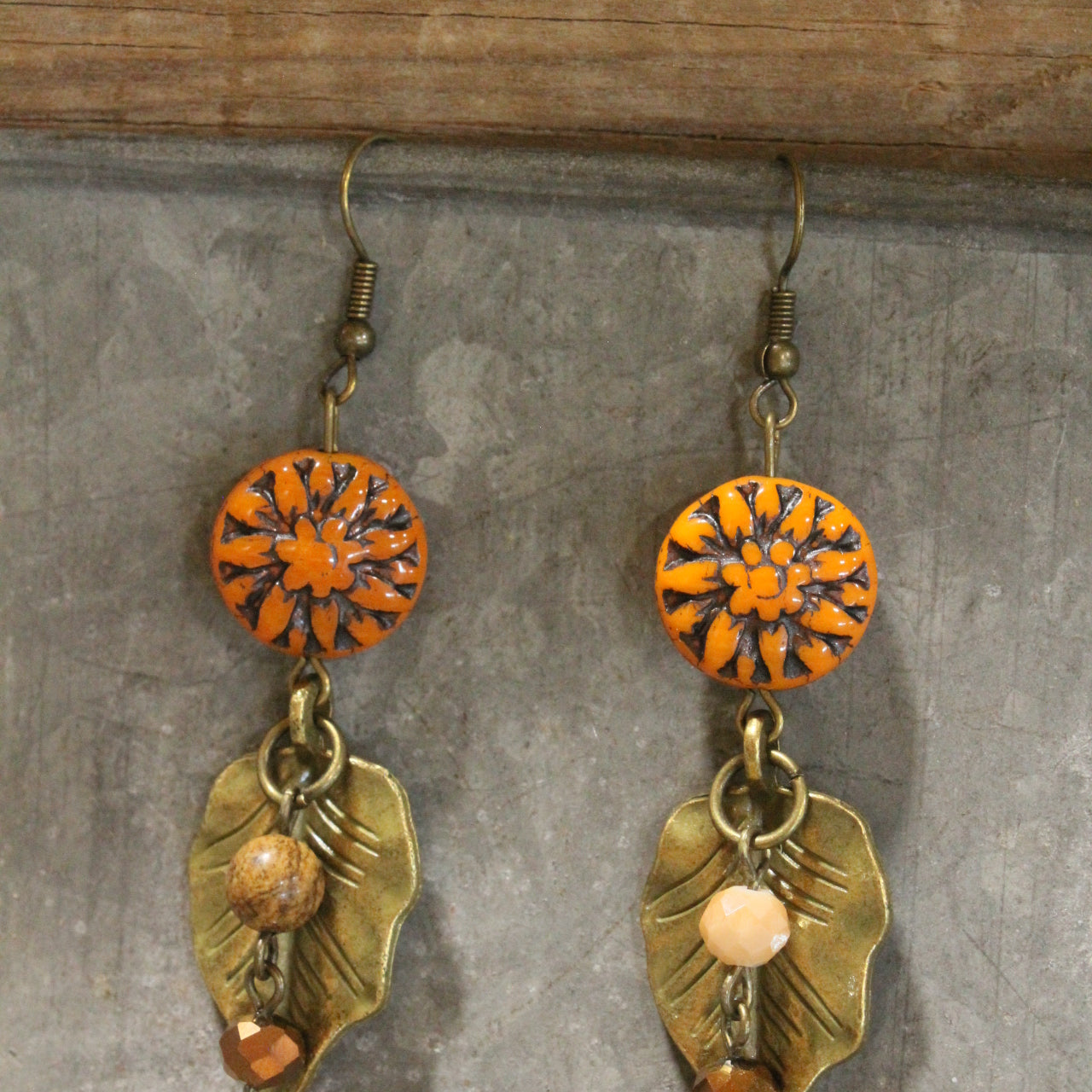 Nature Sings, Leaves Fall Dangle Drop Earrings