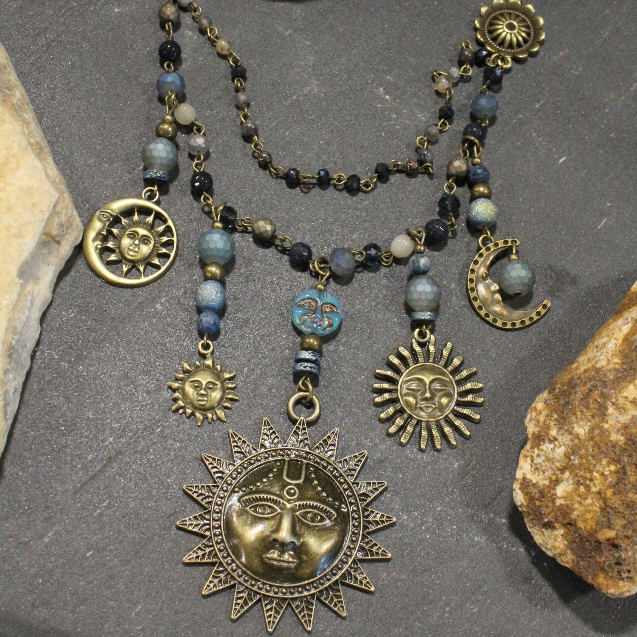 Sun Dial Charmed Necklace