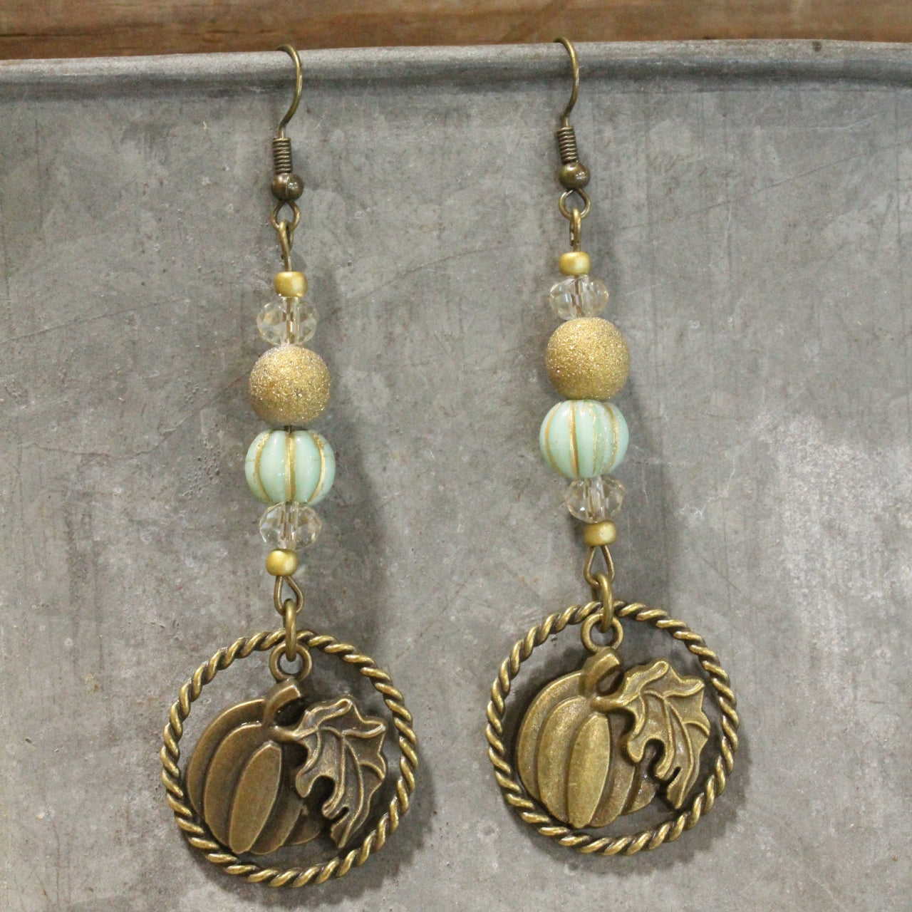 Picking Pumpkins Dangle Drop Earrings