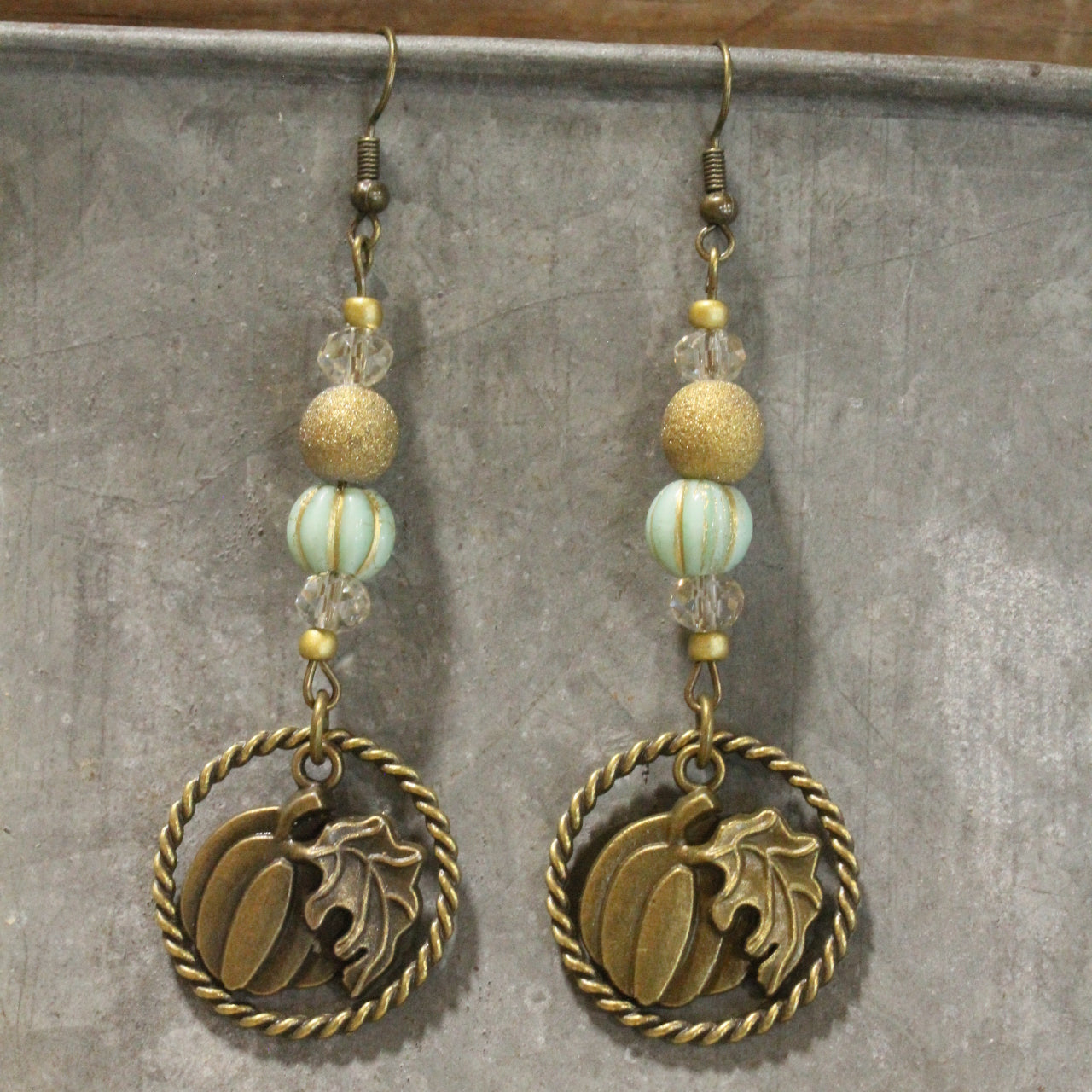 Picking Pumpkins Dangle Drop Earrings