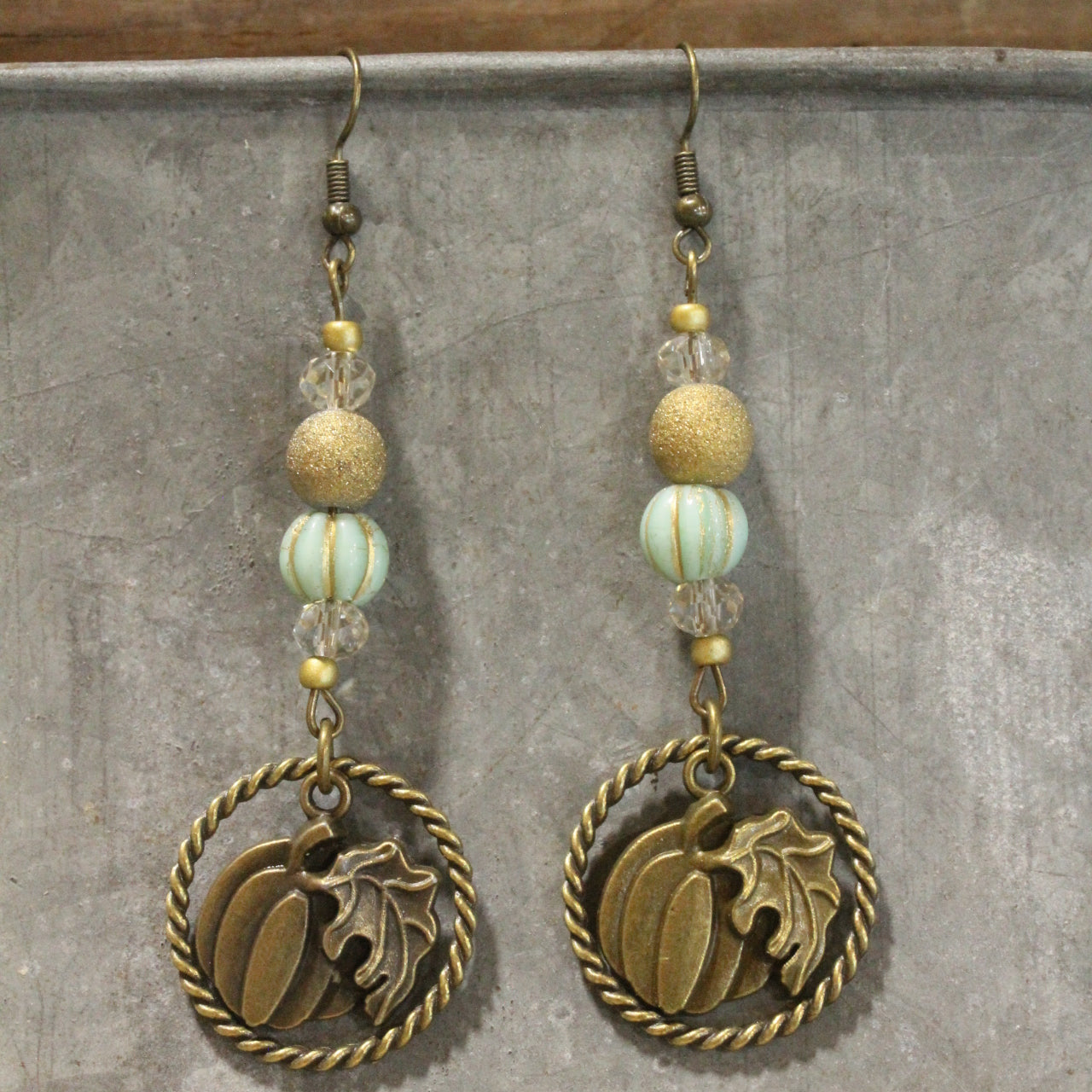 Picking Pumpkins Dangle Drop Earrings