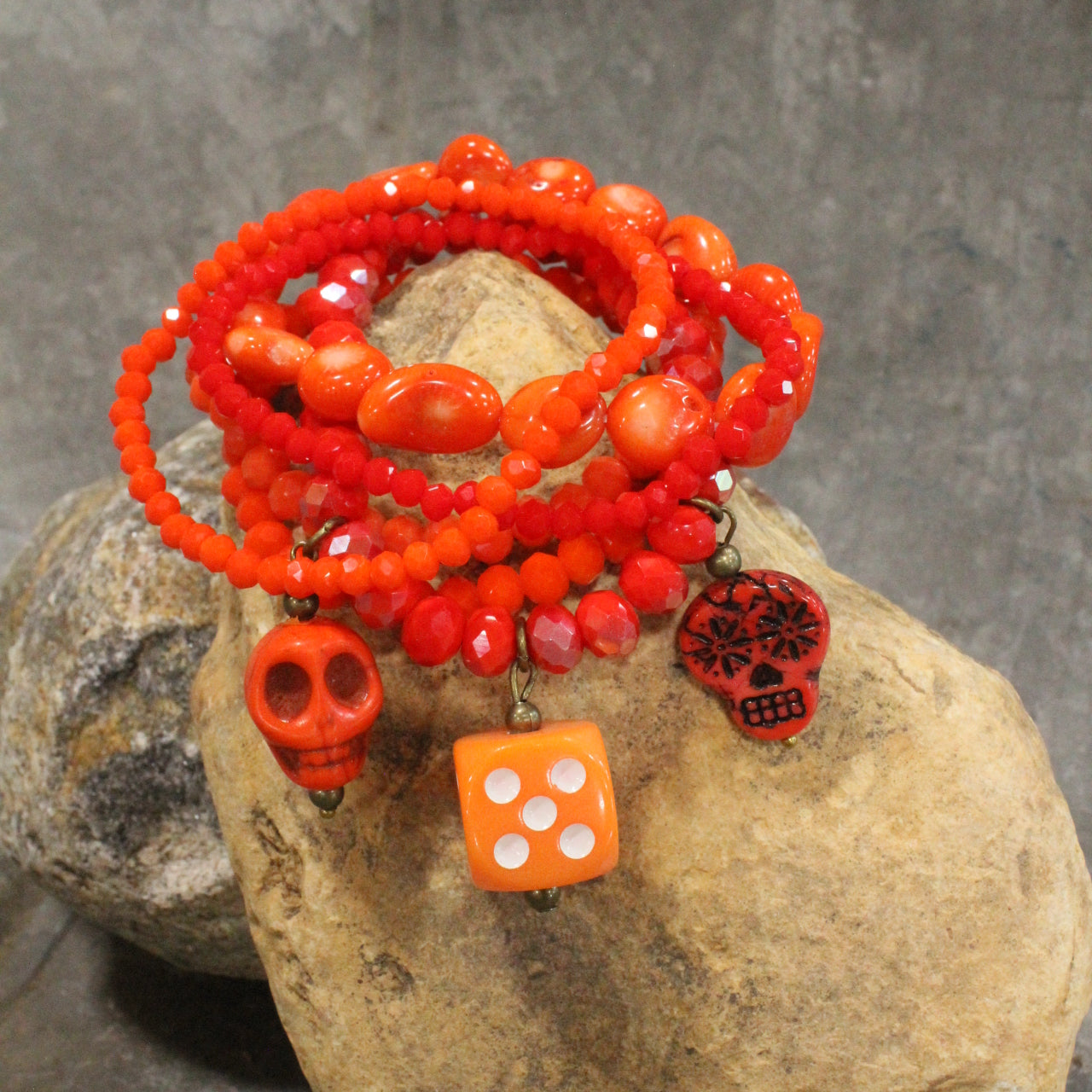 Bone Breaker Dice Stretch Bracelet Set