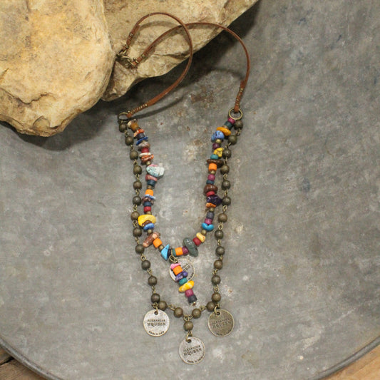 Tier Drops Multi-Color Stone Necklace