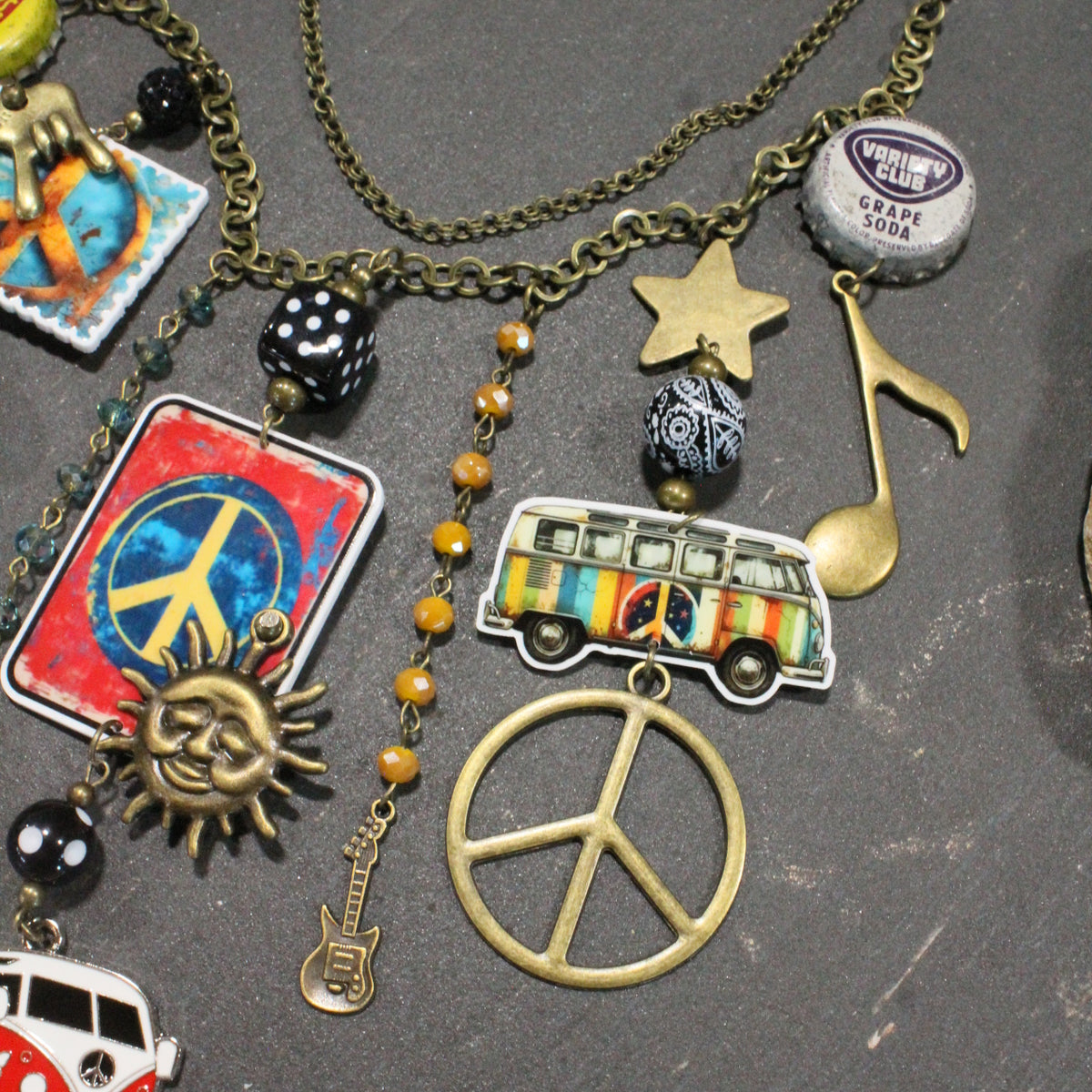Headed Back To The 60's Charm'd Necklace