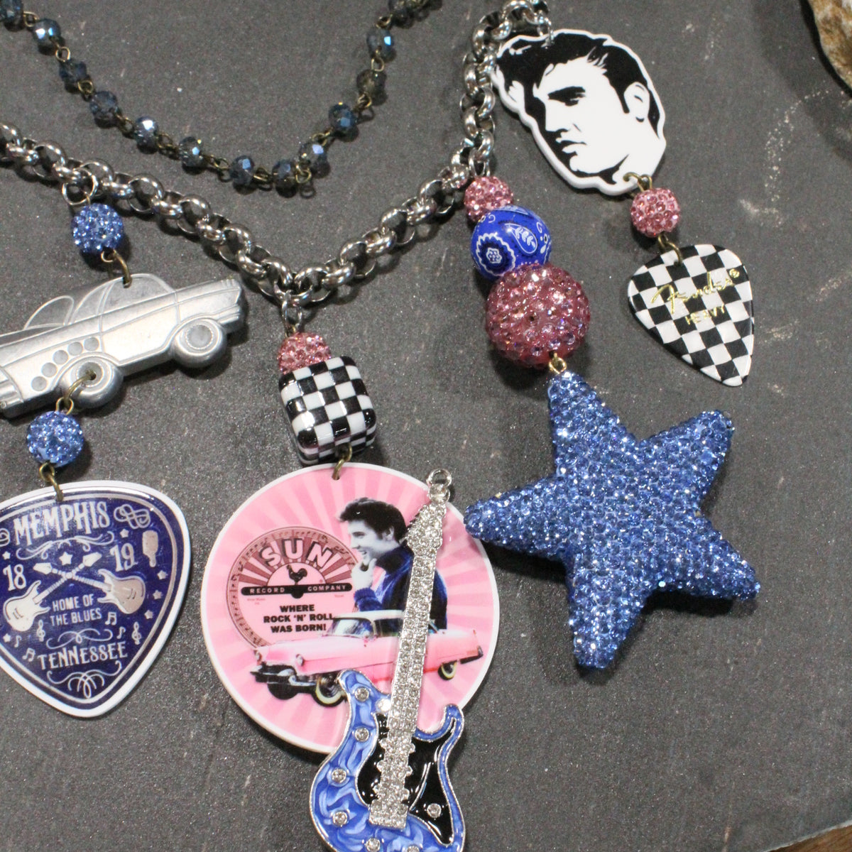 Headed To Memphis With Elvis Layered Necklace