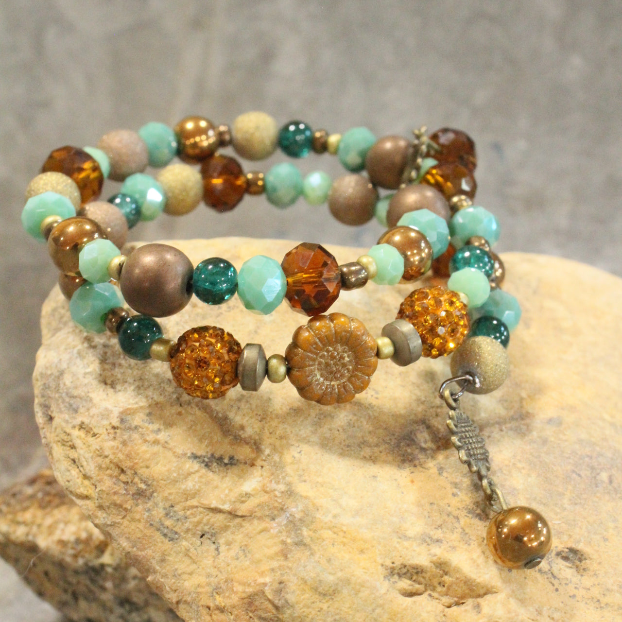 Not Just Any Sunflower Wrap Bracelet