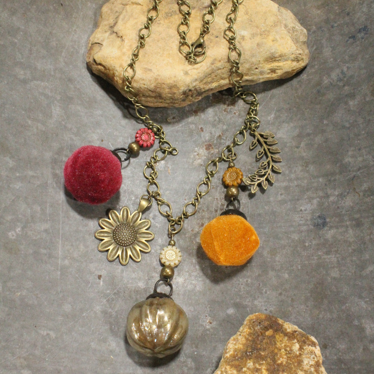 Pumpkins, Gourds, & Sunflowers Oh My... Necklace