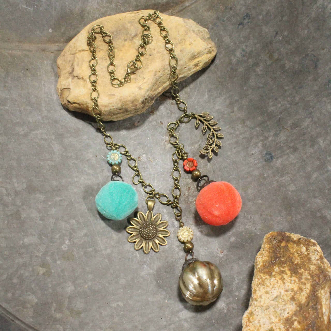 Pumpkins, Gourds, & Sunflowers Oh My... Necklace