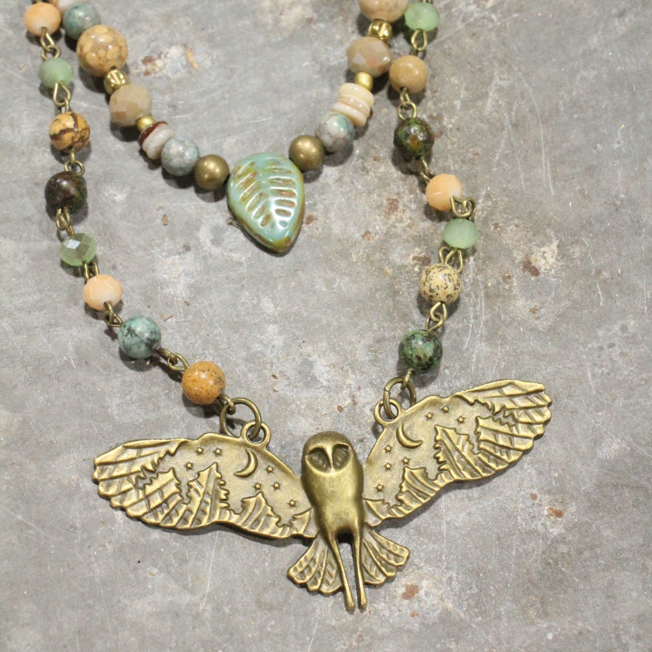 Spread Your Wings Owl Layered Necklace