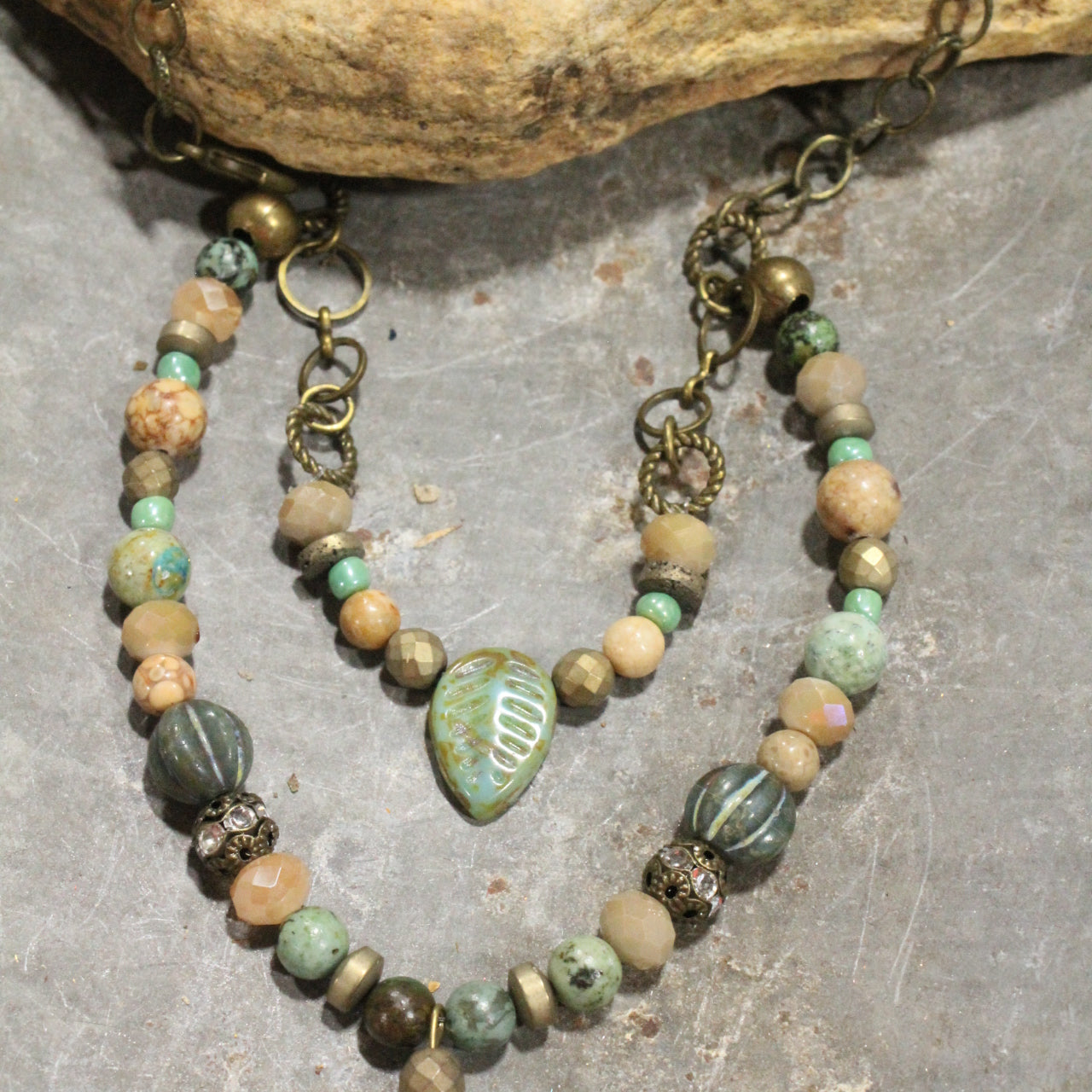Czech Out These Acorn & Oak Leaf Layered Necklace