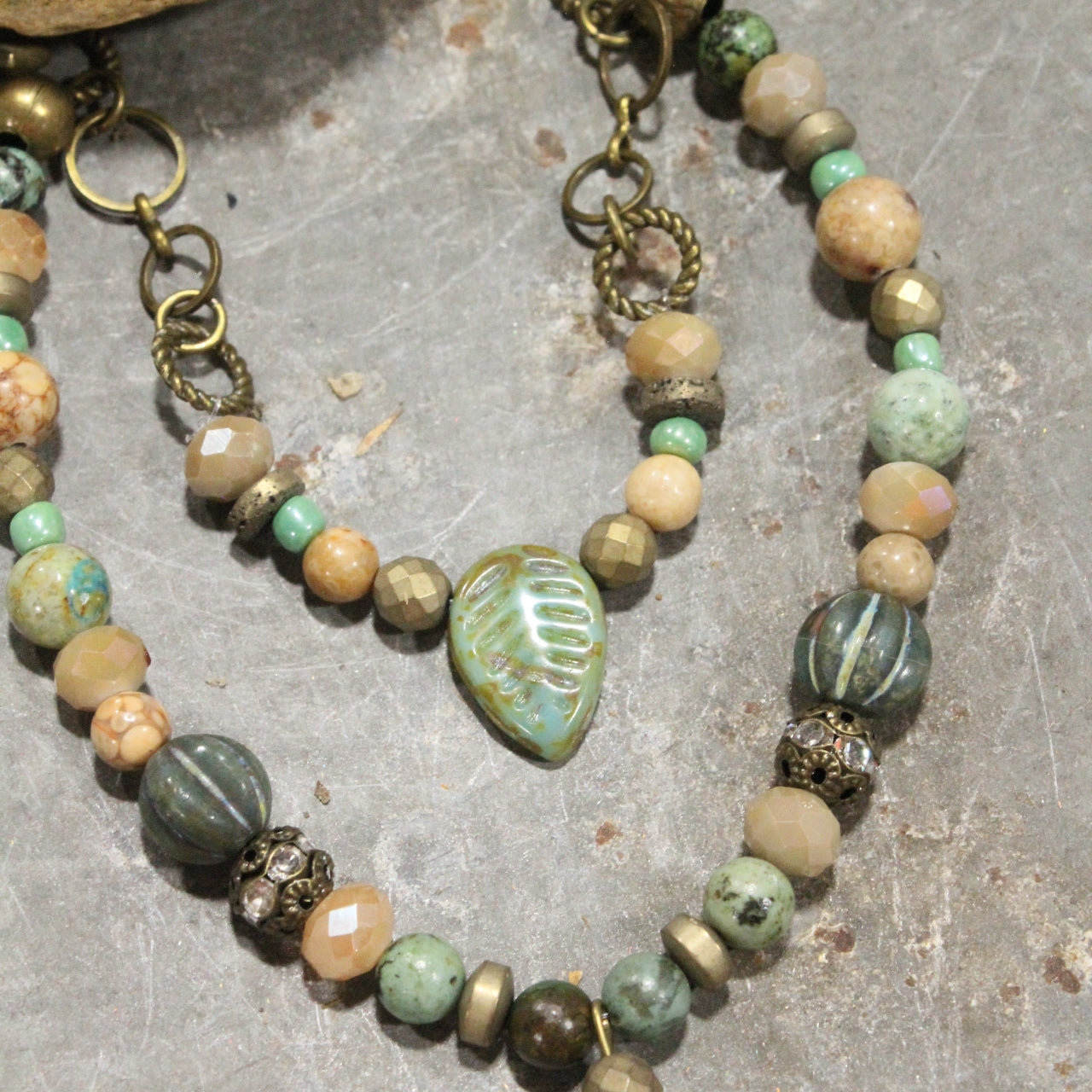 Czech Out These Acorn & Oak Leaf Layered Necklace