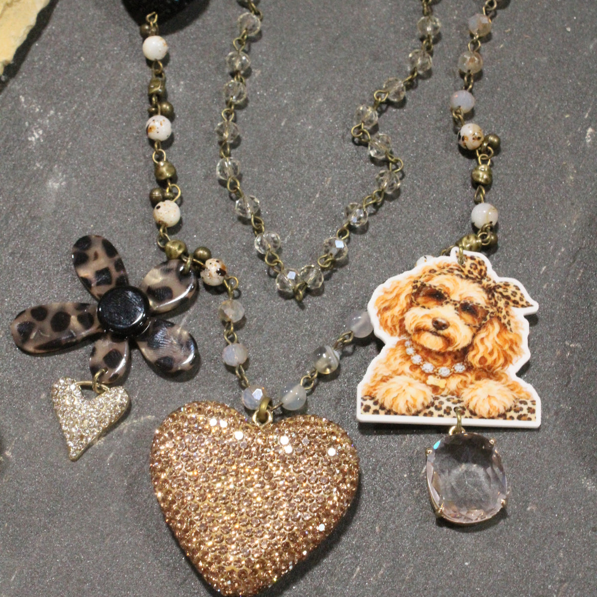 Crazy LabraDoodle Days Charm'd Necklace