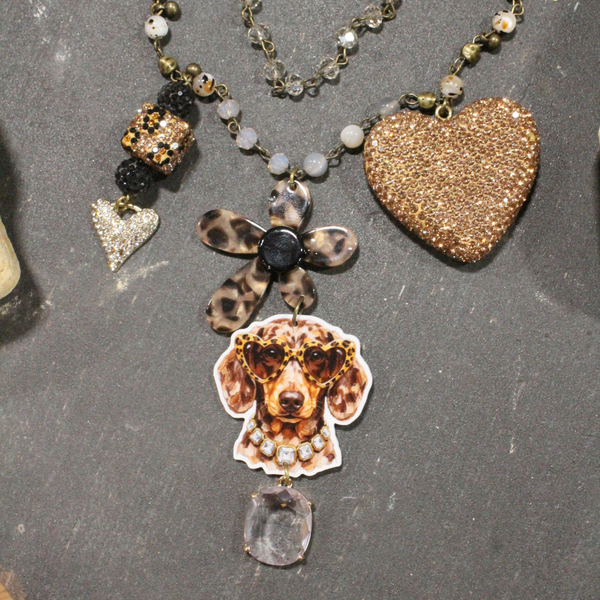 Crazy Dachshund Days Charm'd Necklace