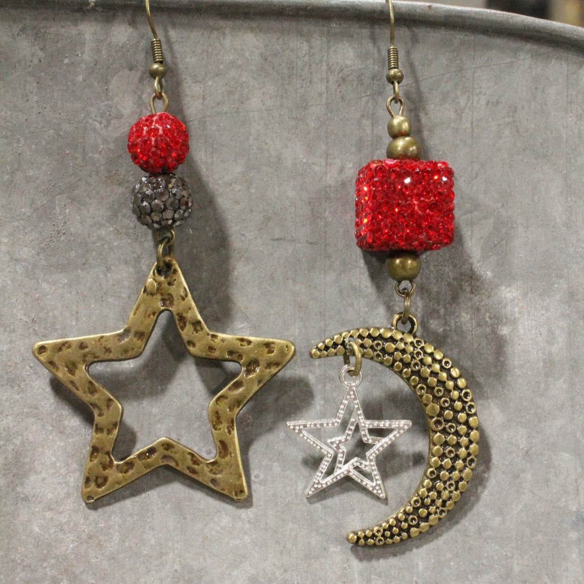 Star Santa Dangle Earrings