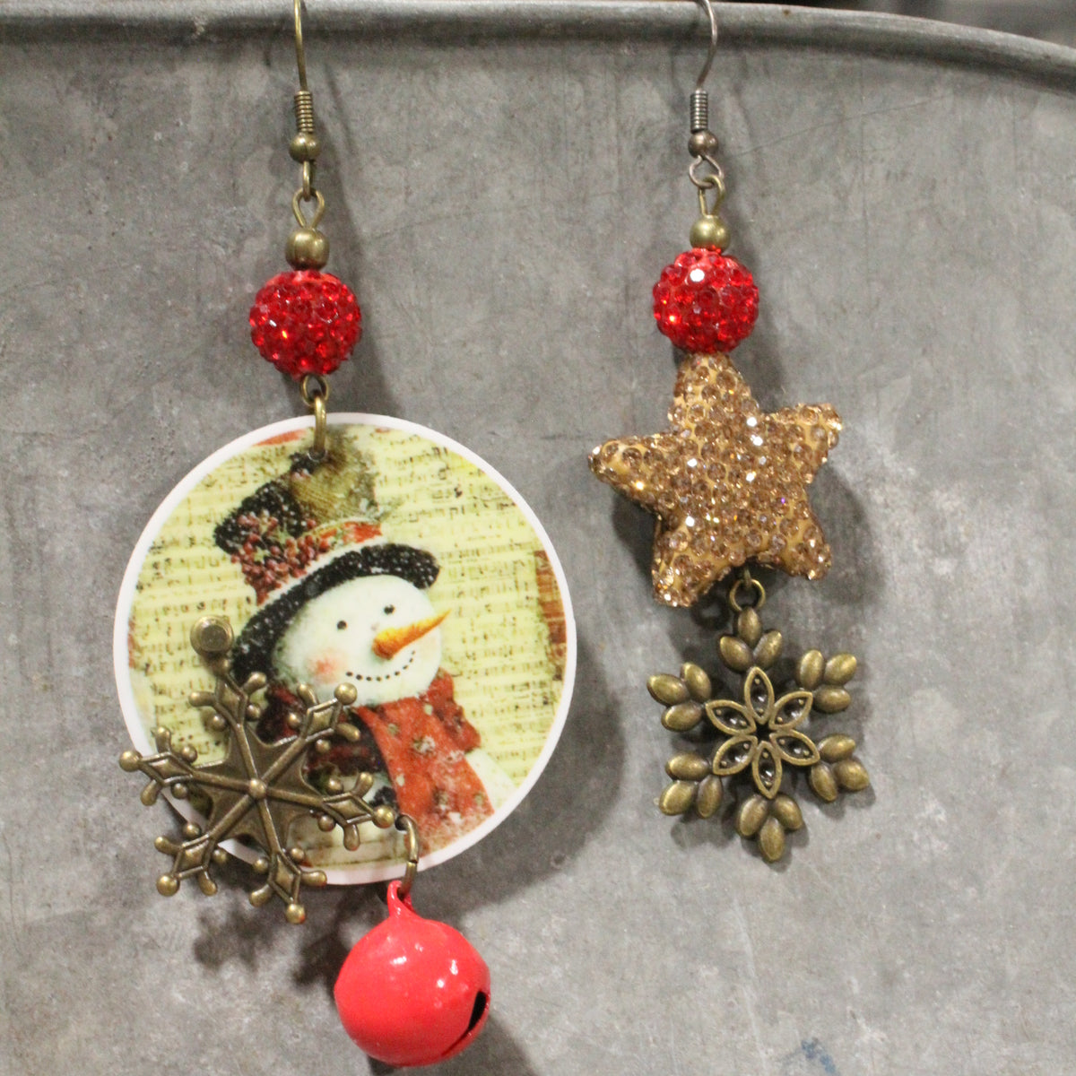 Let's Build A Snowman Dangle Earrings
