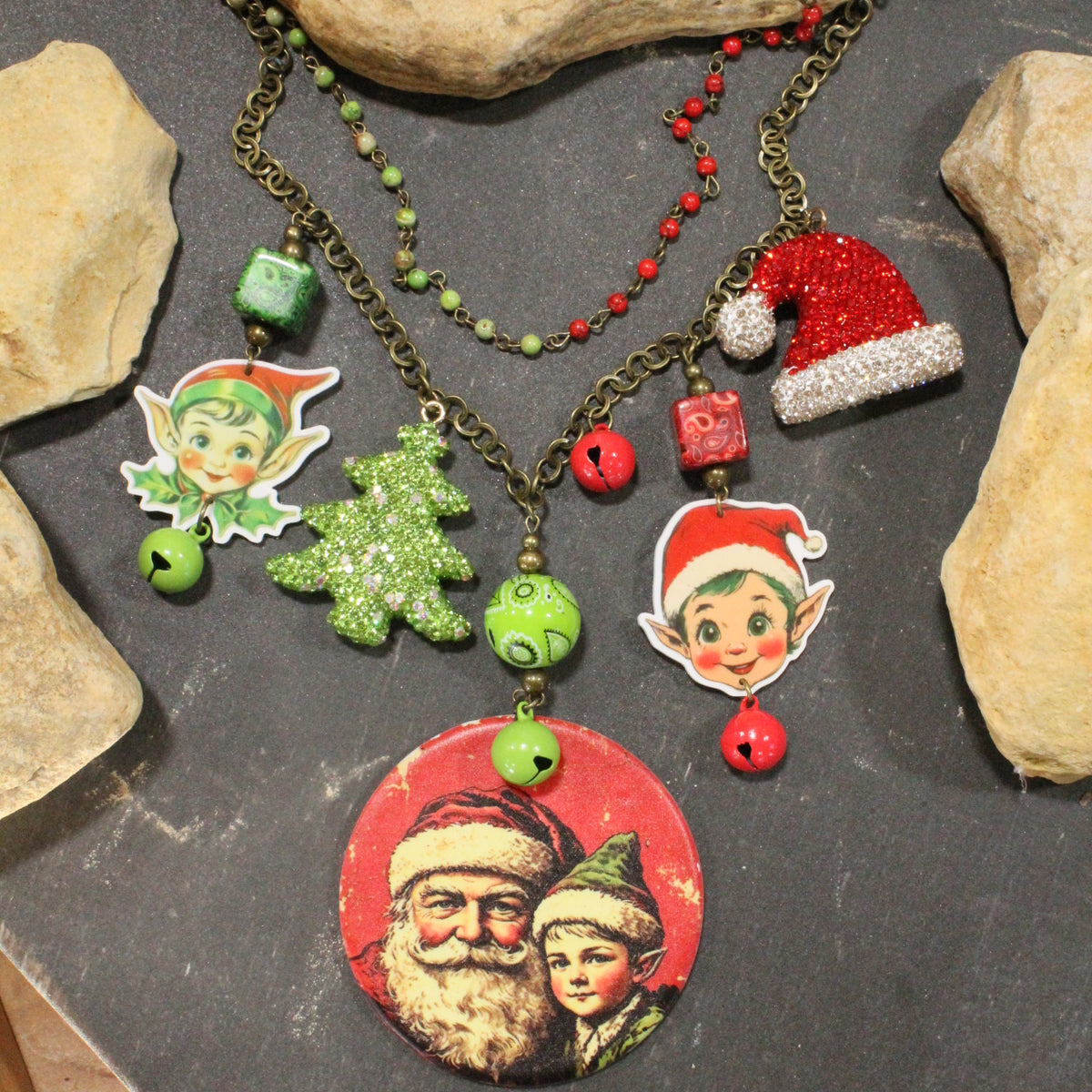 Santa's Lil' Helpers Charm'd Necklace