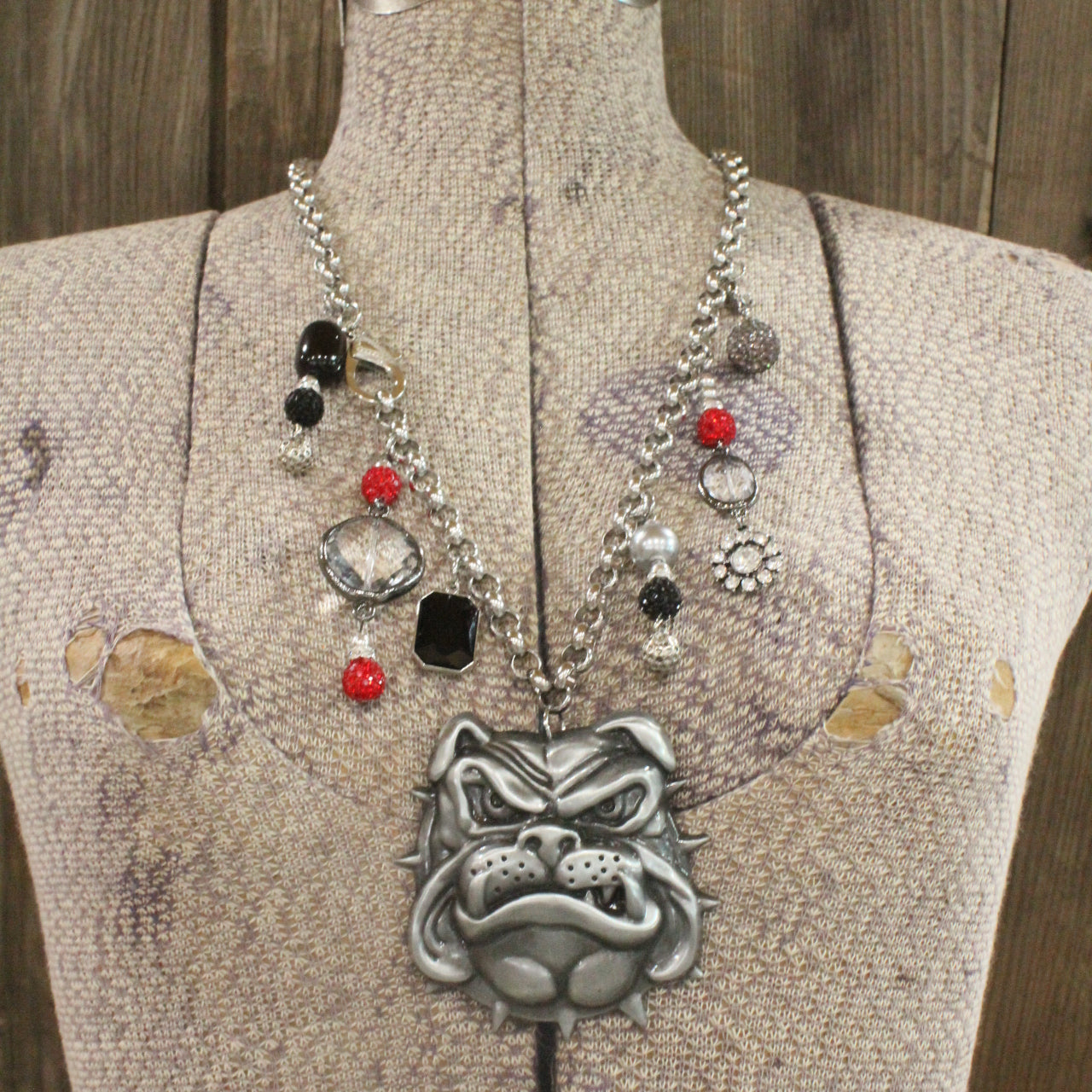 Bulldog Bark Charm'd Necklace