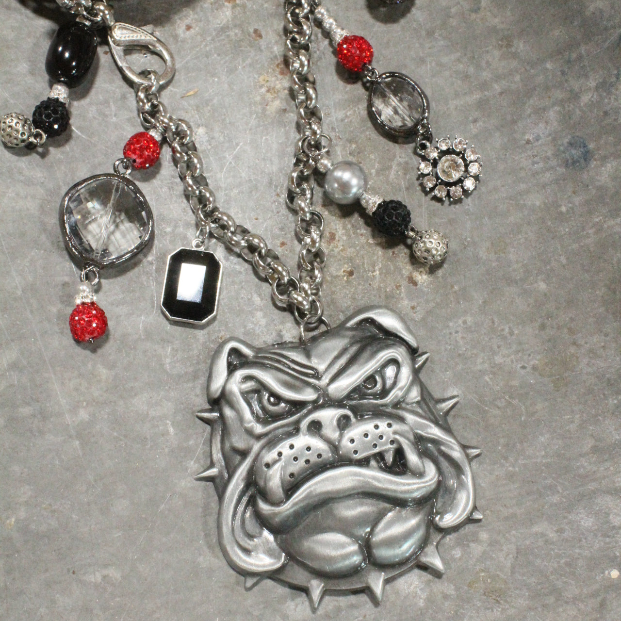 Bulldog Bark Charm'd Necklace