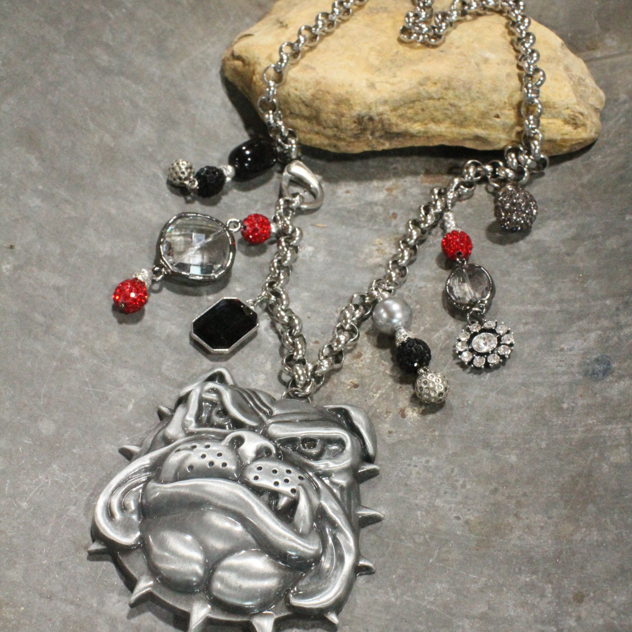 Bulldog Bark Charm'd Necklace