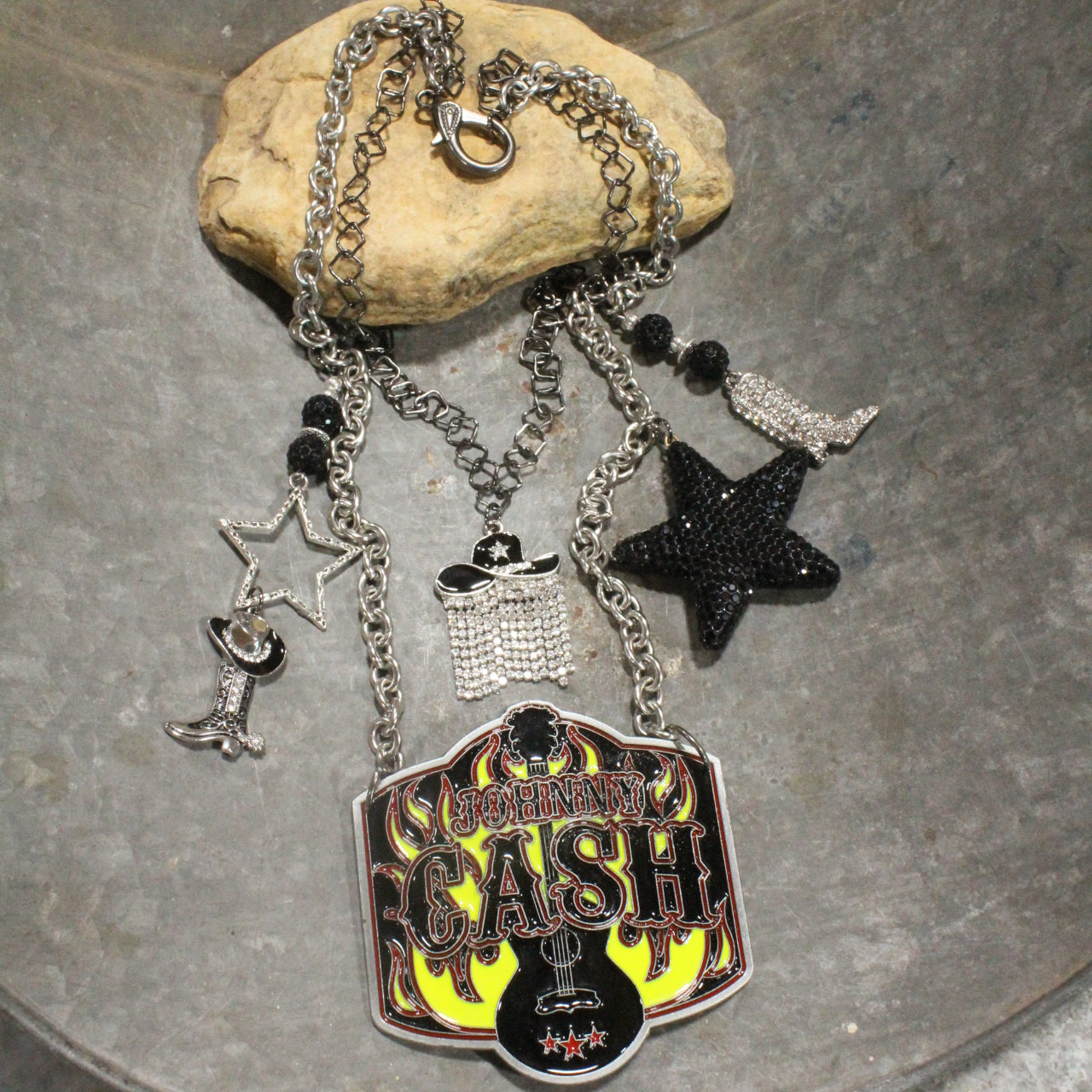 Johnny Cash Lovers Layered Necklace