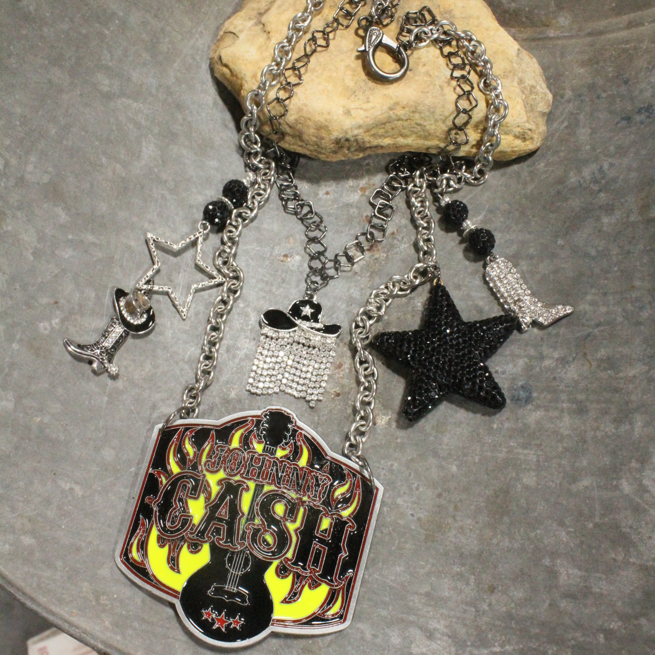 Johnny Cash Lovers Layered Necklace