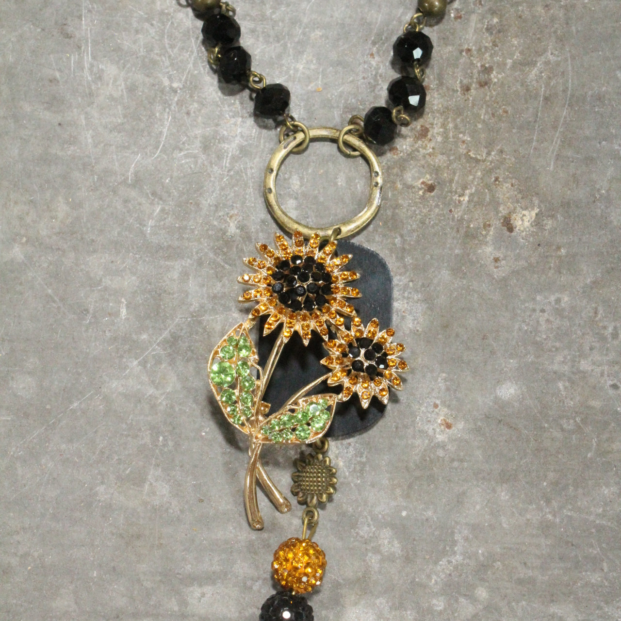 Sunflower Season Black Eyed Layered Necklace