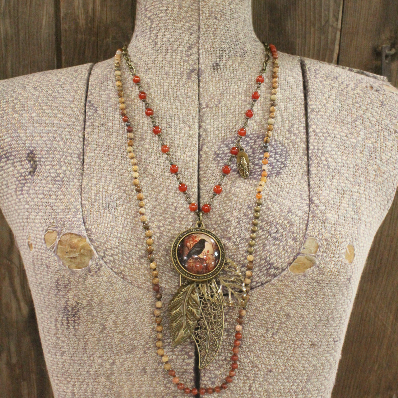 Crow Calling Layered Necklace