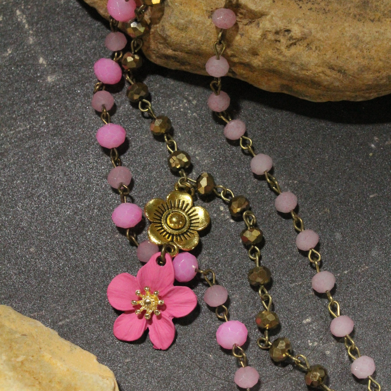 Power In The Flower Pinkie Layered Necklace