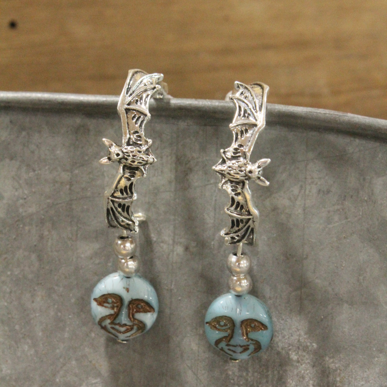 Bats Come Out At Night Hoop Earrings