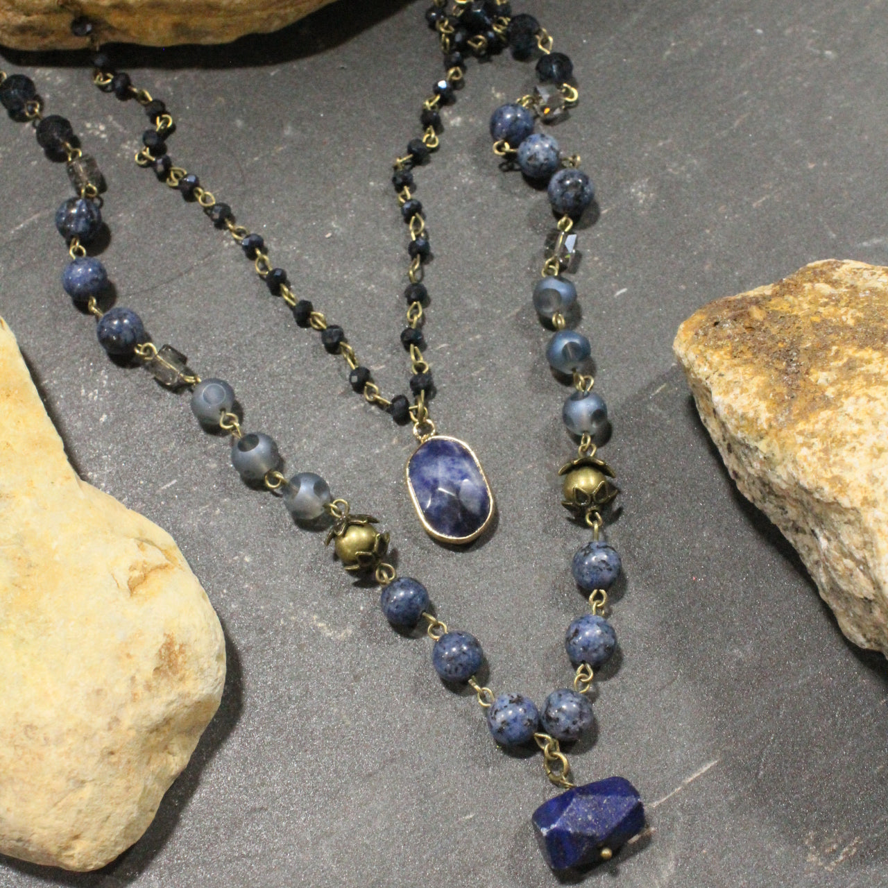 Passionate About Boho Lapis Lazuli Layered Necklace