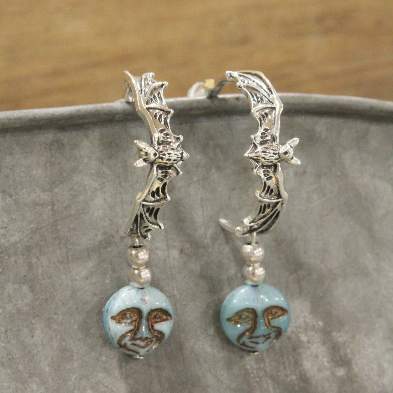 Bats Come Out At Night Hoop Earrings