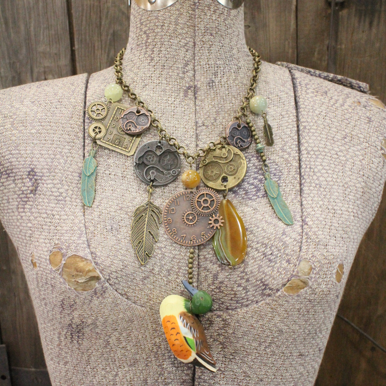 It's Duck Time Vintage Charm'd Necklace
