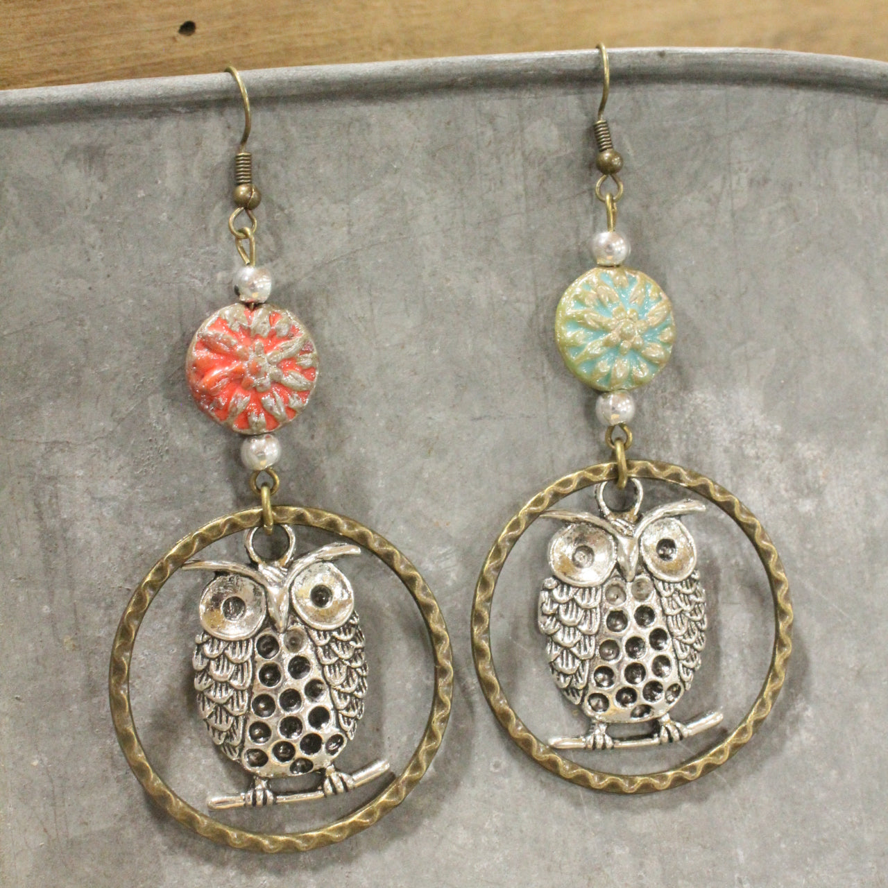 Out On A Limb Owl Dangle Drop Earrings