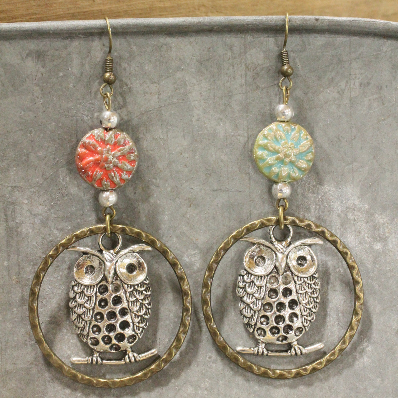 Out On A Limb Owl Dangle Drop Earrings