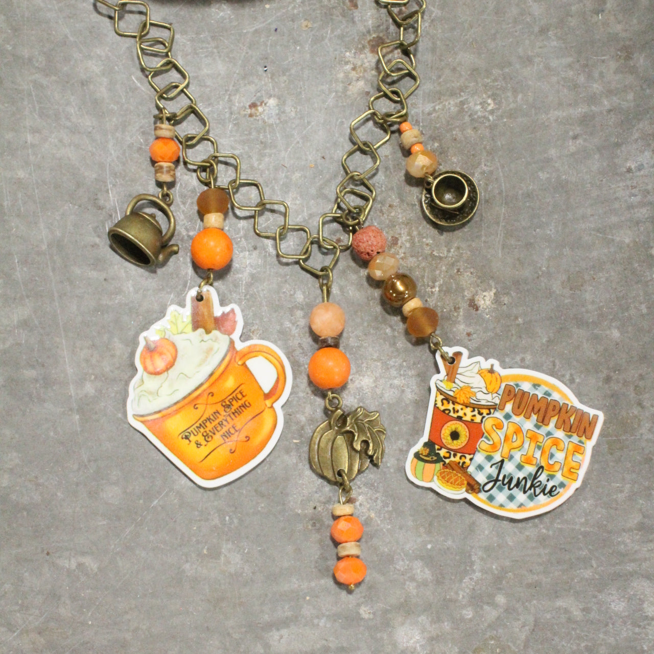 Pumpkin Spice & Everything Nice Charm'd Necklace