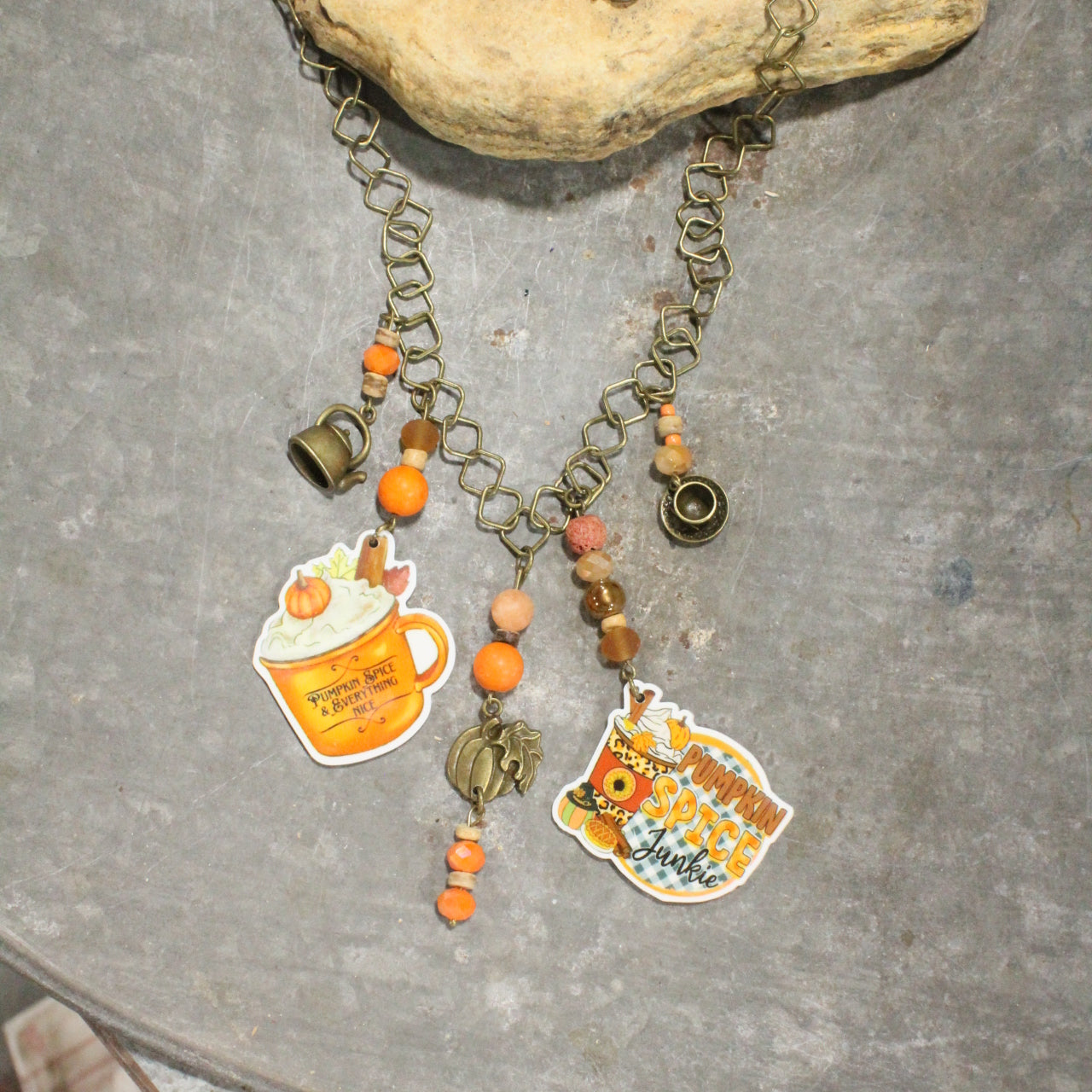 Pumpkin Spice & Everything Nice Charm'd Necklace