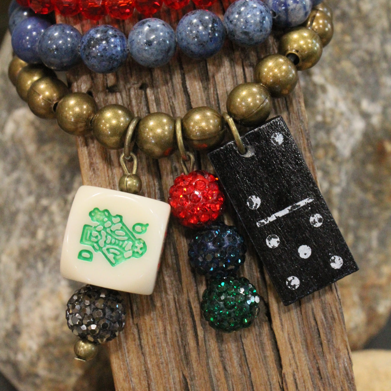Dominoes and Jokers Bracelet Set