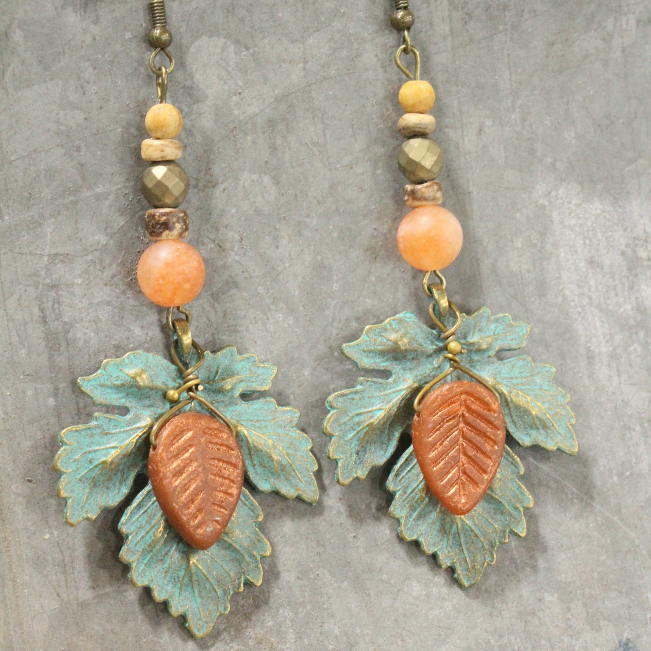 Forever In Love With Fall Leaf Dangle Drop Earrings