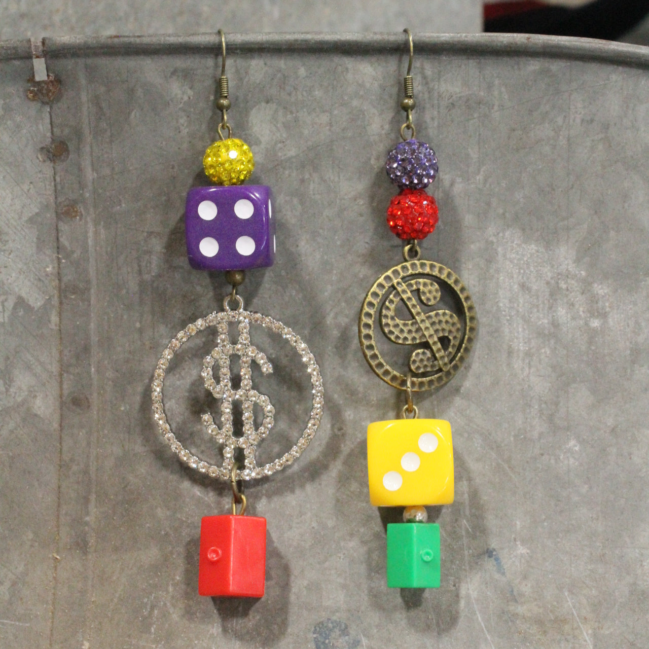 Do Not Pass Go Monopoly Dangle Drop Earrings