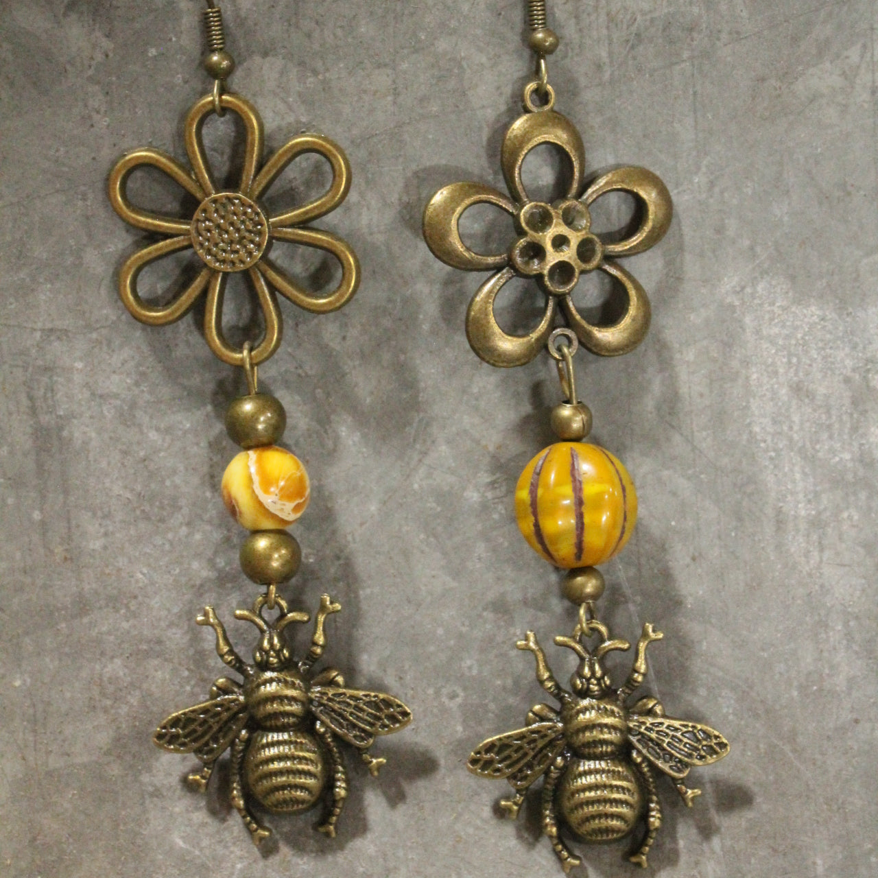 Stung By A Bee Dangle Earrings