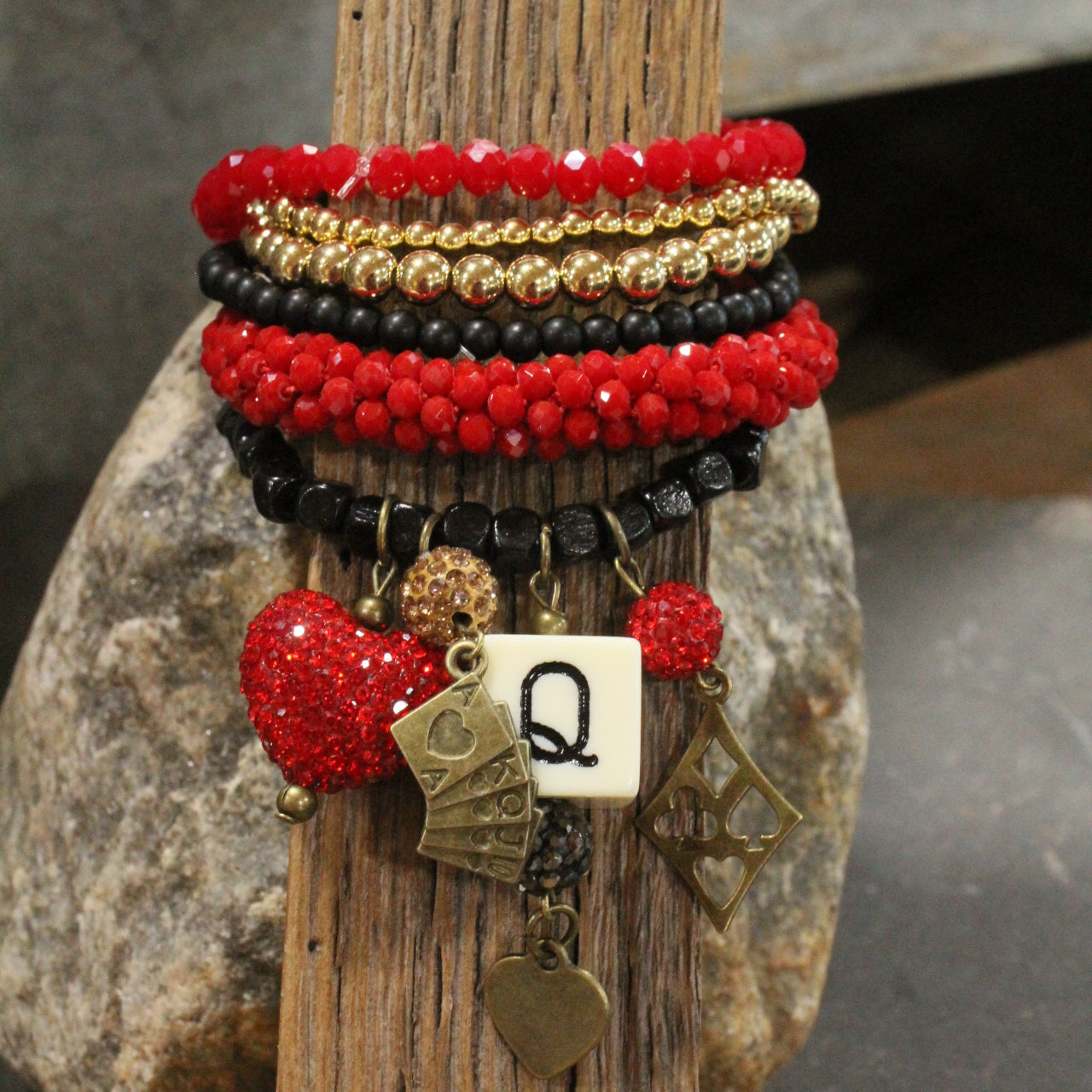 Queen Of Heart Charm’d Bracelet Set