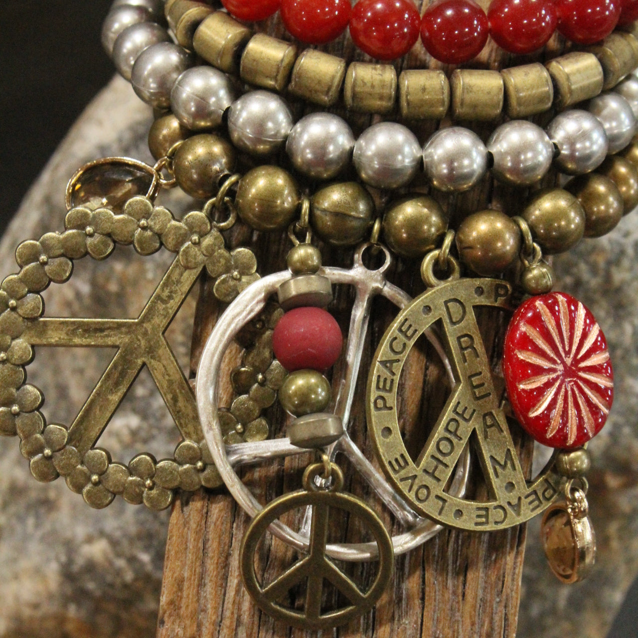 Peace & Love Charm’d Bracelet Set