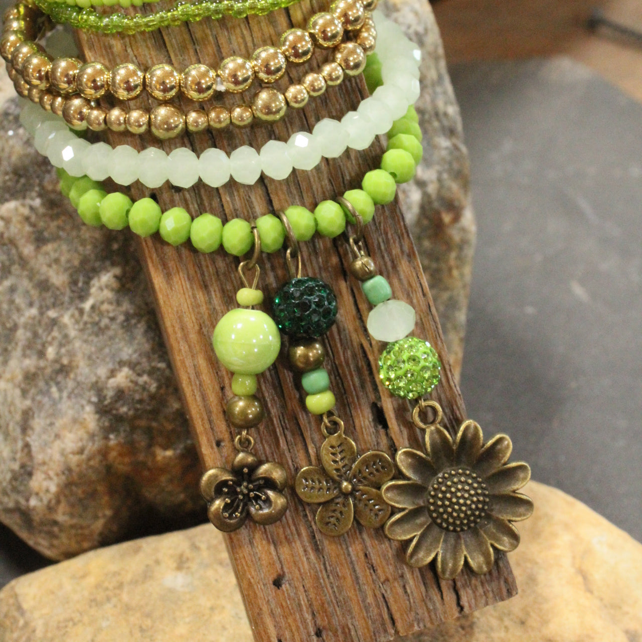 Waking Up With Flowers Bracelet Set