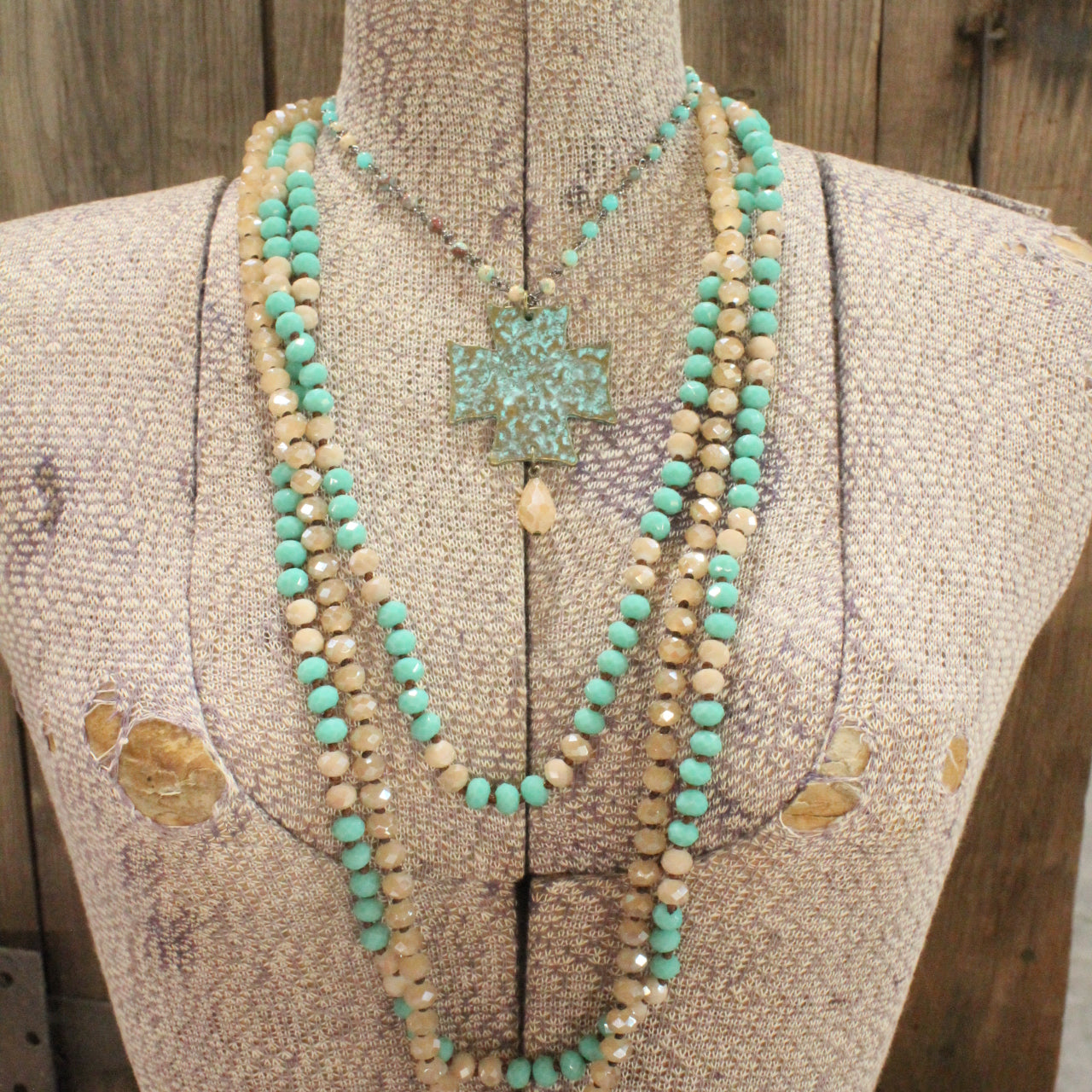 God Speed Cross Layered Necklace