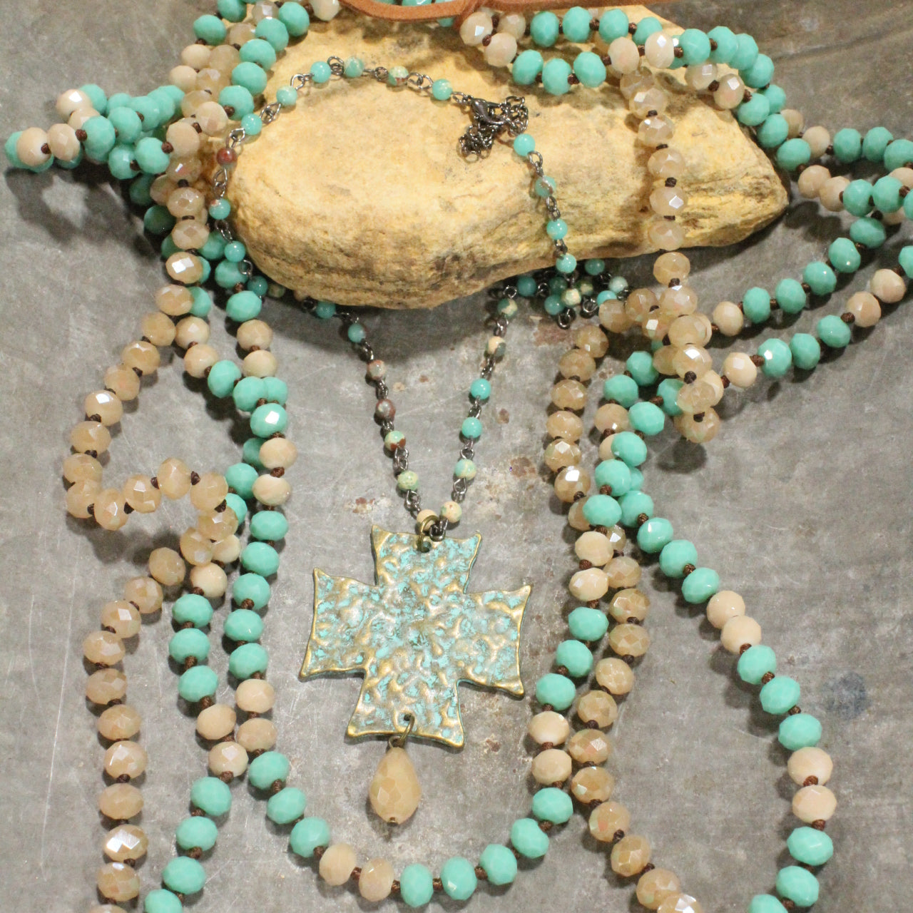 God Speed Cross Layered Necklace