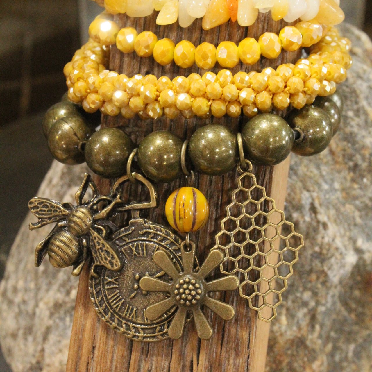 Stung By A Bee Bracelet Set