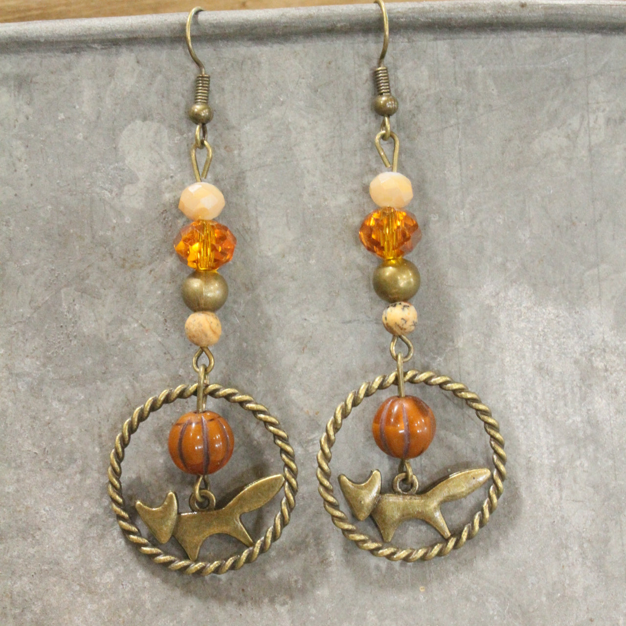 Getting A Little Foxy Dangle Drop Earrings