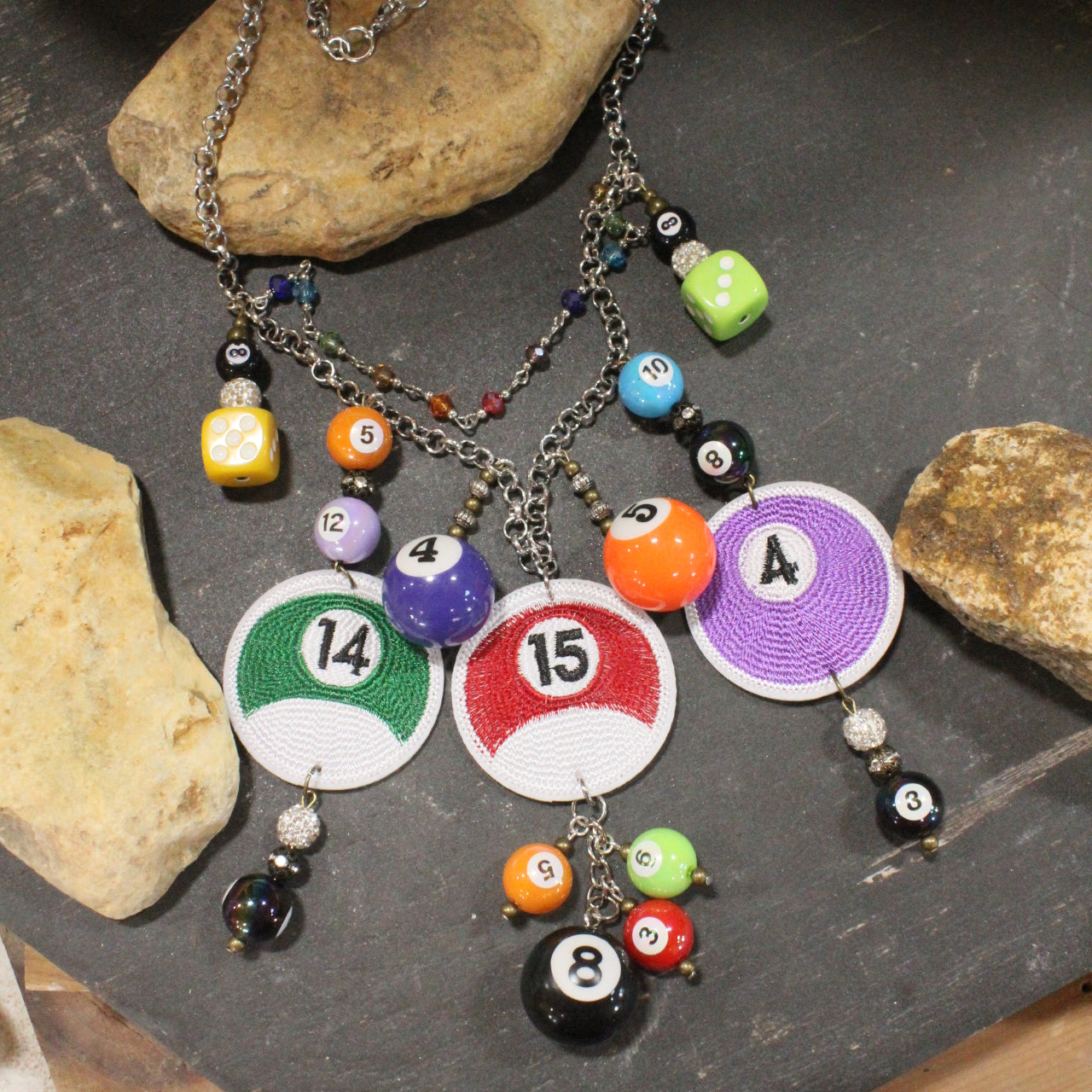 Game Of Pool Charm’d Necklace