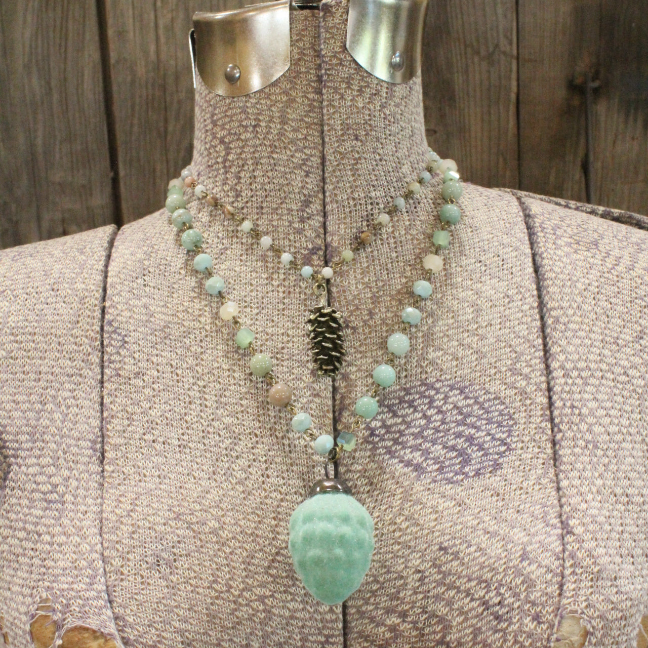 Pinecone Picking Fall Layered Necklace