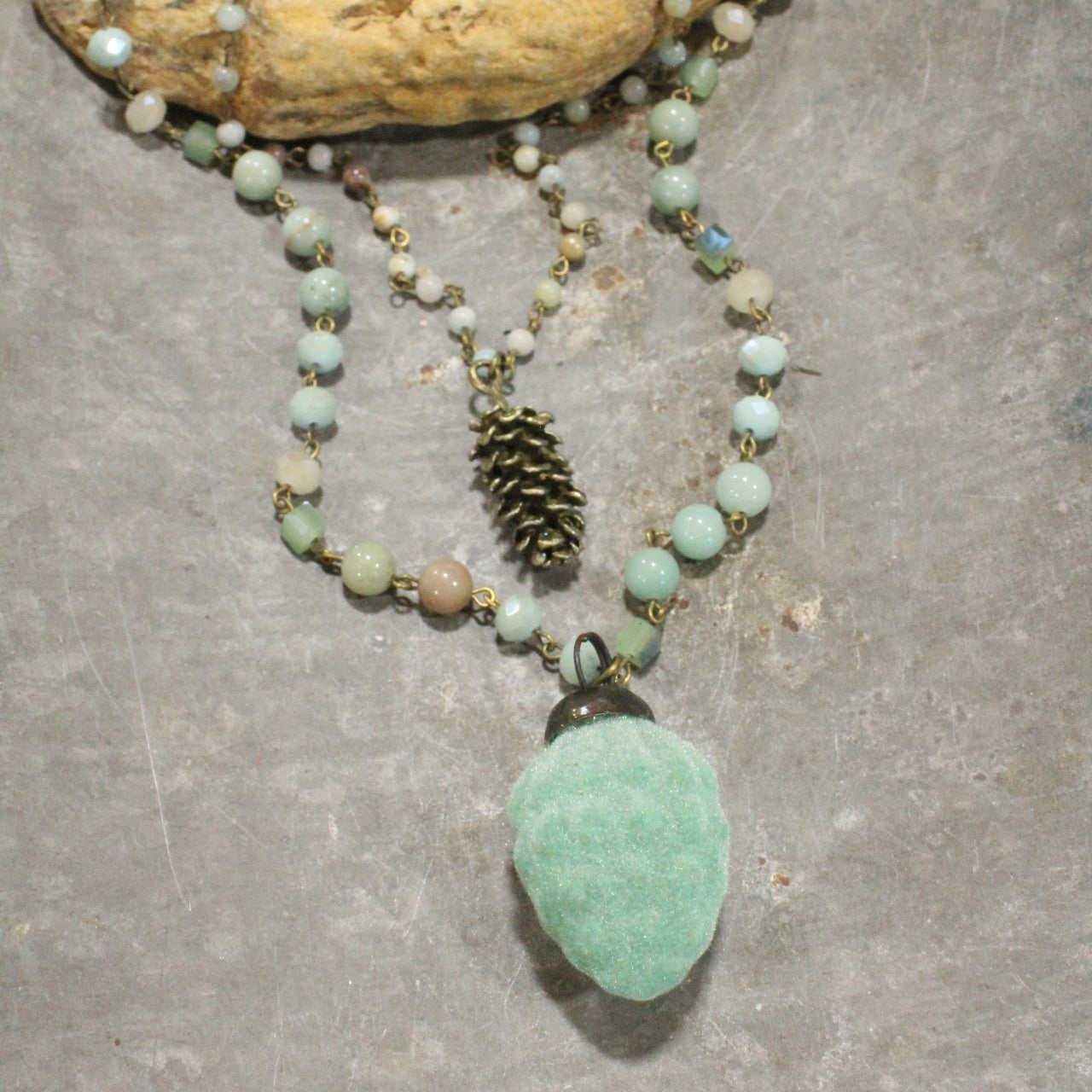 Pinecone Picking Fall Layered Necklace